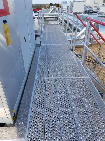 Installation d'une plate-forme sur un site spécialisé d'agro-alimentaire.