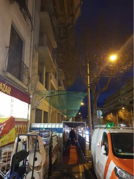 pose de filet pare-gravat à nice 06