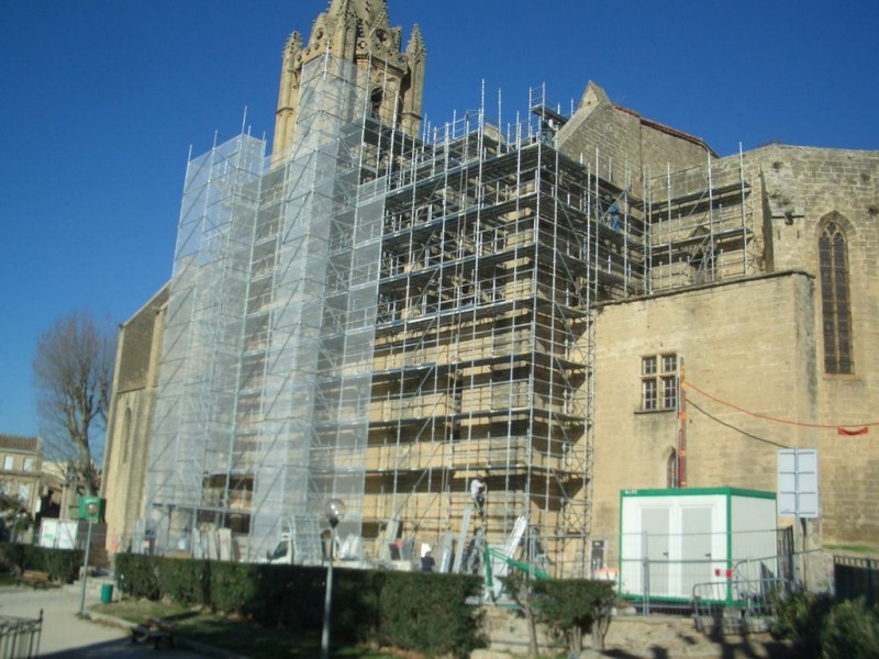 MONTAGE D'ECHAFAUDAGE COLLEGIALE ST LAURENT SALON DE PROVENCE 13300
