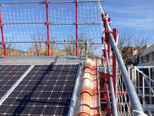 GARDE-CORPS TEMPORAIRE PANNEAUX SOLAIRES